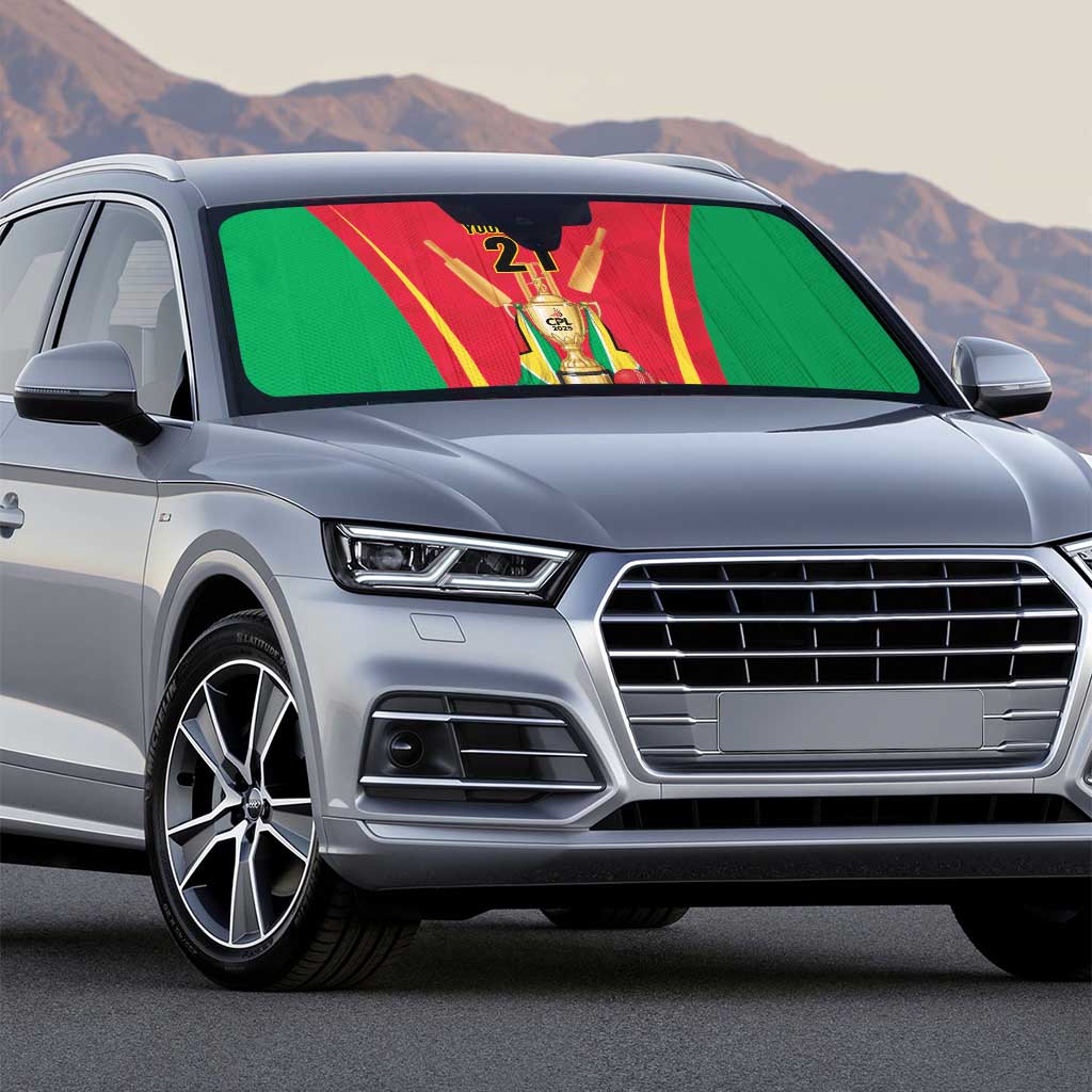 Custom Guyana Victory Run 2025 Auto Sun Shade Caribbean Cricket Supporter Amazon Warriors - Wonder Print Shop