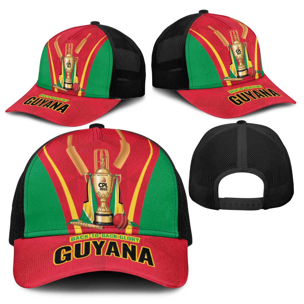Guyana Victory Run 2025 Baseball Net Cap Caribbean Cricket Supporter Amazon Warriors - Wonder Print Shop