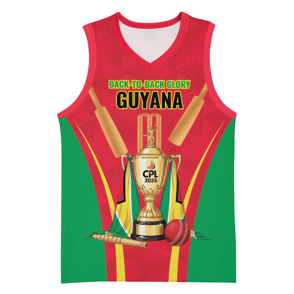 Custom Guyana Victory Run 2025 Basketball Jersey Caribbean Cricket Supporter Amazon Warriors - Wonder Print Shop