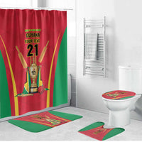 Custom Guyana Victory Run 2025 Bathroom Set Caribbean Cricket Supporter Amazon Warriors - Wonder Print Shop