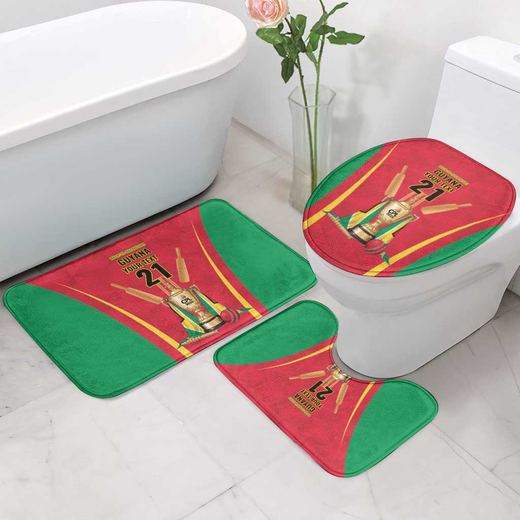 Custom Guyana Victory Run 2025 Bathroom Set Caribbean Cricket Supporter Amazon Warriors - Wonder Print Shop