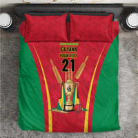 Custom Guyana Victory Run 2025 Bedding Set Caribbean Cricket Supporter Amazon Warriors - Wonder Print Shop