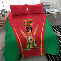 Custom Guyana Victory Run 2025 Bedding Set Caribbean Cricket Supporter Amazon Warriors - Wonder Print Shop