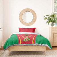 Custom Guyana Victory Run 2025 Bedding Set Caribbean Cricket Supporter Amazon Warriors - Wonder Print Shop
