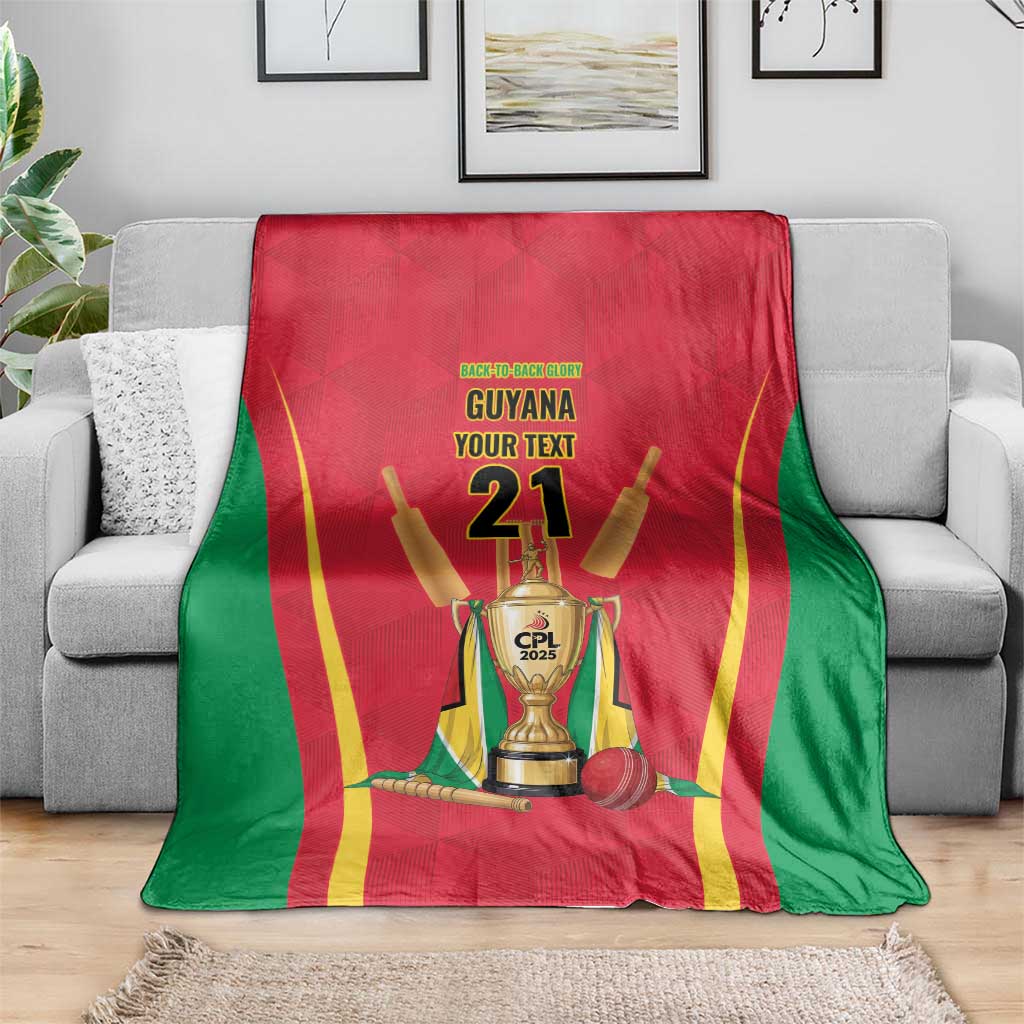 Custom Guyana Victory Run 2025 Blanket Caribbean Cricket Supporter Amazon Warriors - Wonder Print Shop