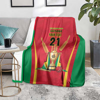 Custom Guyana Victory Run 2025 Blanket Caribbean Cricket Supporter Amazon Warriors - Wonder Print Shop