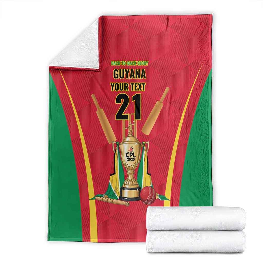 Custom Guyana Victory Run 2025 Blanket Caribbean Cricket Supporter Amazon Warriors - Wonder Print Shop