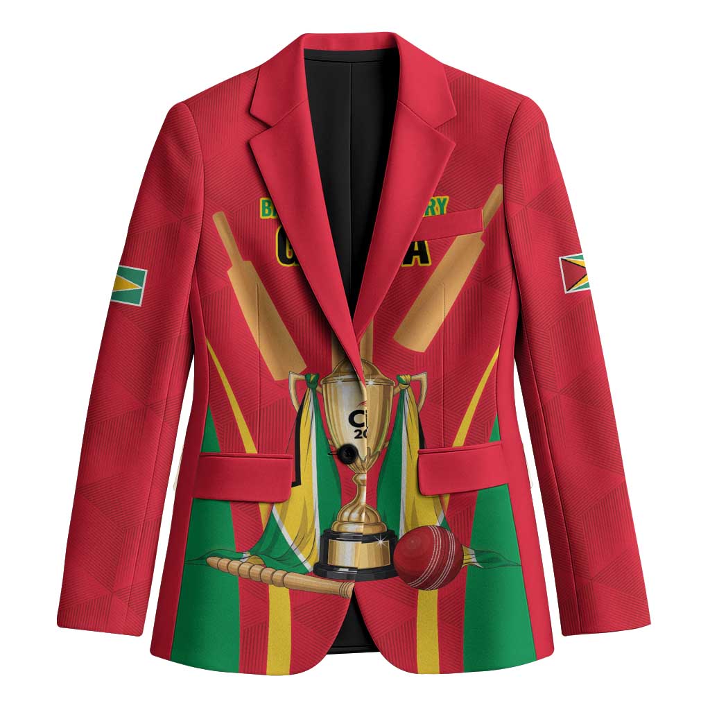 Custom Guyana Victory Run 2025 Blazer Caribbean Cricket Supporter Amazon Warriors - Wonder Print Shop
