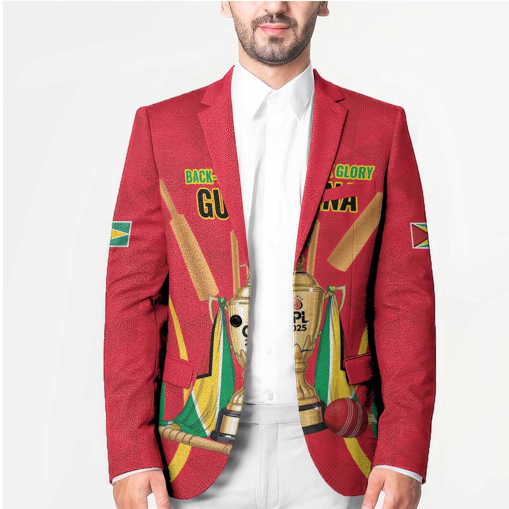 Custom Guyana Victory Run 2025 Blazer Caribbean Cricket Supporter Amazon Warriors - Wonder Print Shop