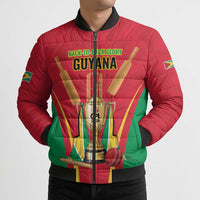 Custom Guyana Victory Run 2025 Bomber Puffer Jacket Caribbean Cricket Supporter Amazon Warriors - Wonder Print Shop