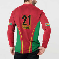 Custom Guyana Victory Run 2025 Button Sweatshirt Caribbean Cricket Supporter Amazon Warriors - Wonder Print Shop