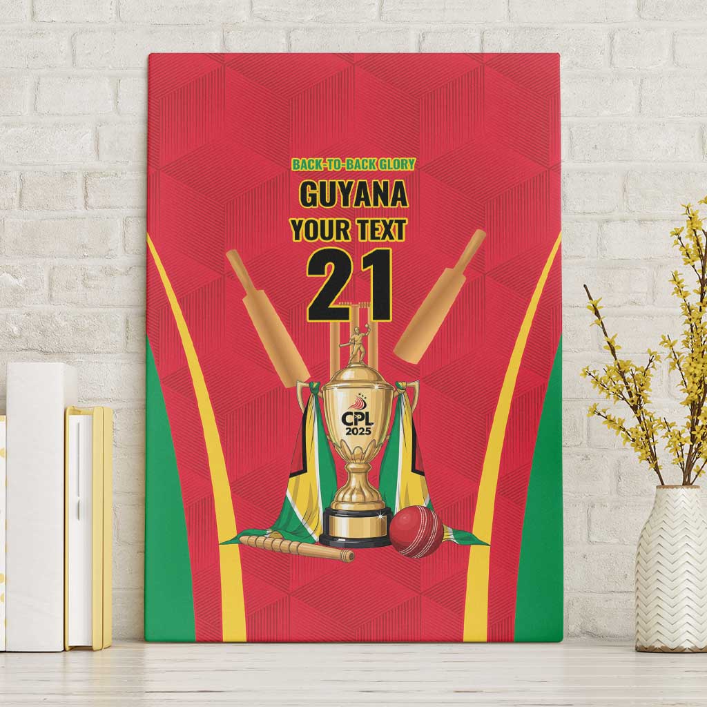 Custom Guyana Victory Run 2025 Canvas Wall Art Caribbean Cricket Supporter Amazon Warriors - Wonder Print Shop