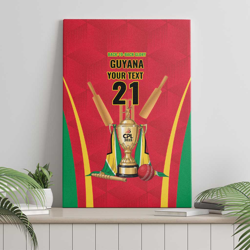 Custom Guyana Victory Run 2025 Canvas Wall Art Caribbean Cricket Supporter Amazon Warriors - Wonder Print Shop