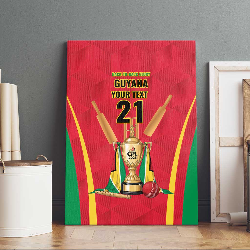 Custom Guyana Victory Run 2025 Canvas Wall Art Caribbean Cricket Supporter Amazon Warriors - Wonder Print Shop