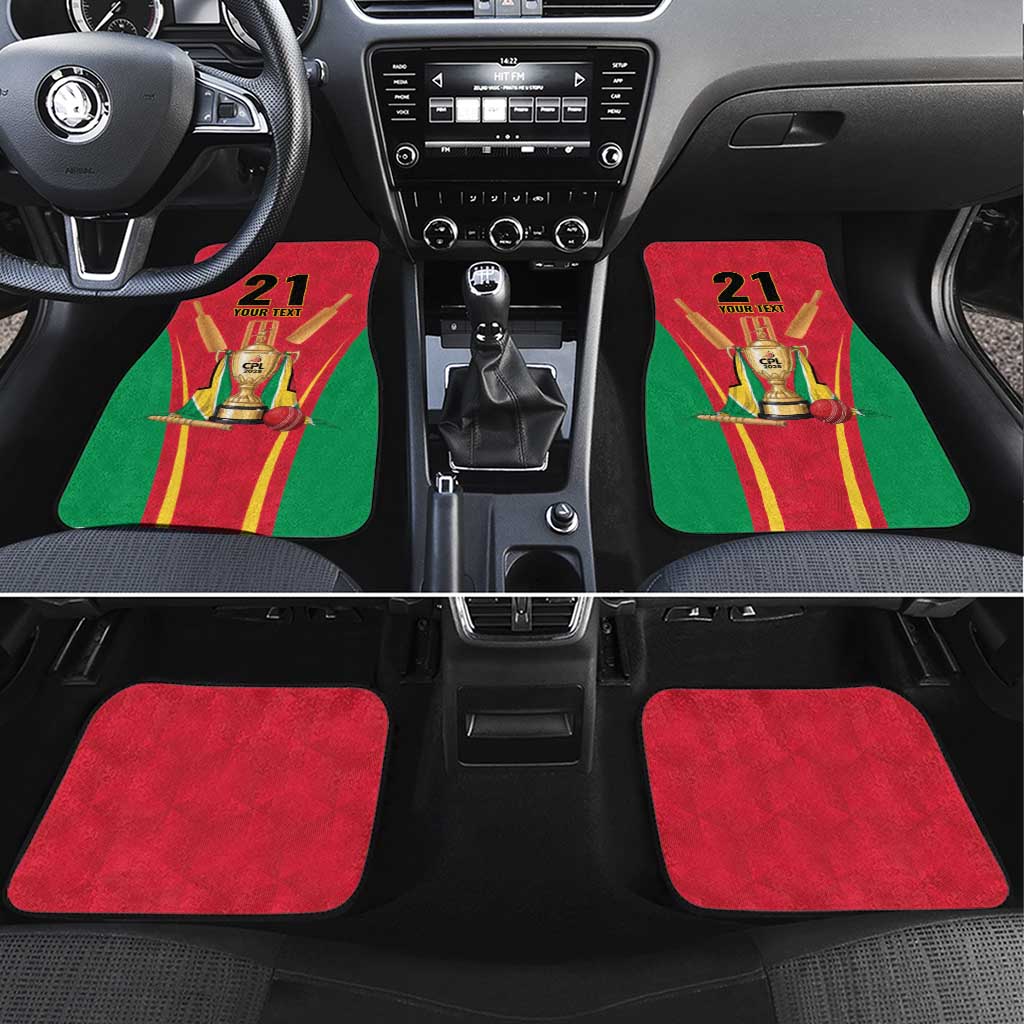 Custom Guyana Victory Run 2025 Car Mats Caribbean Cricket Supporter Amazon Warriors - Wonder Print Shop