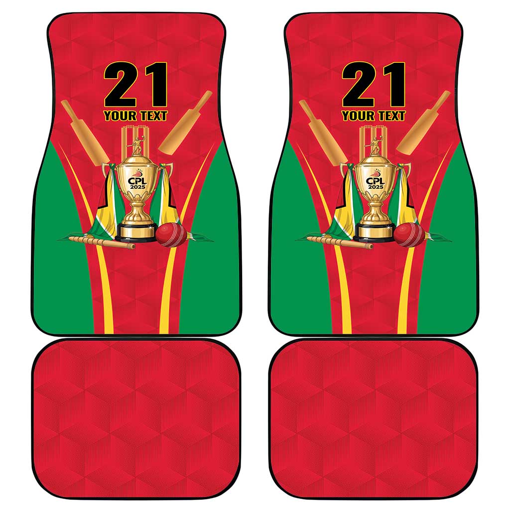 Custom Guyana Victory Run 2025 Car Mats Caribbean Cricket Supporter Amazon Warriors - Wonder Print Shop