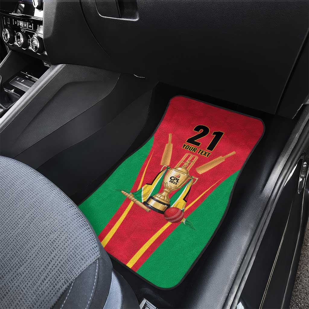 Custom Guyana Victory Run 2025 Car Mats Caribbean Cricket Supporter Amazon Warriors - Wonder Print Shop