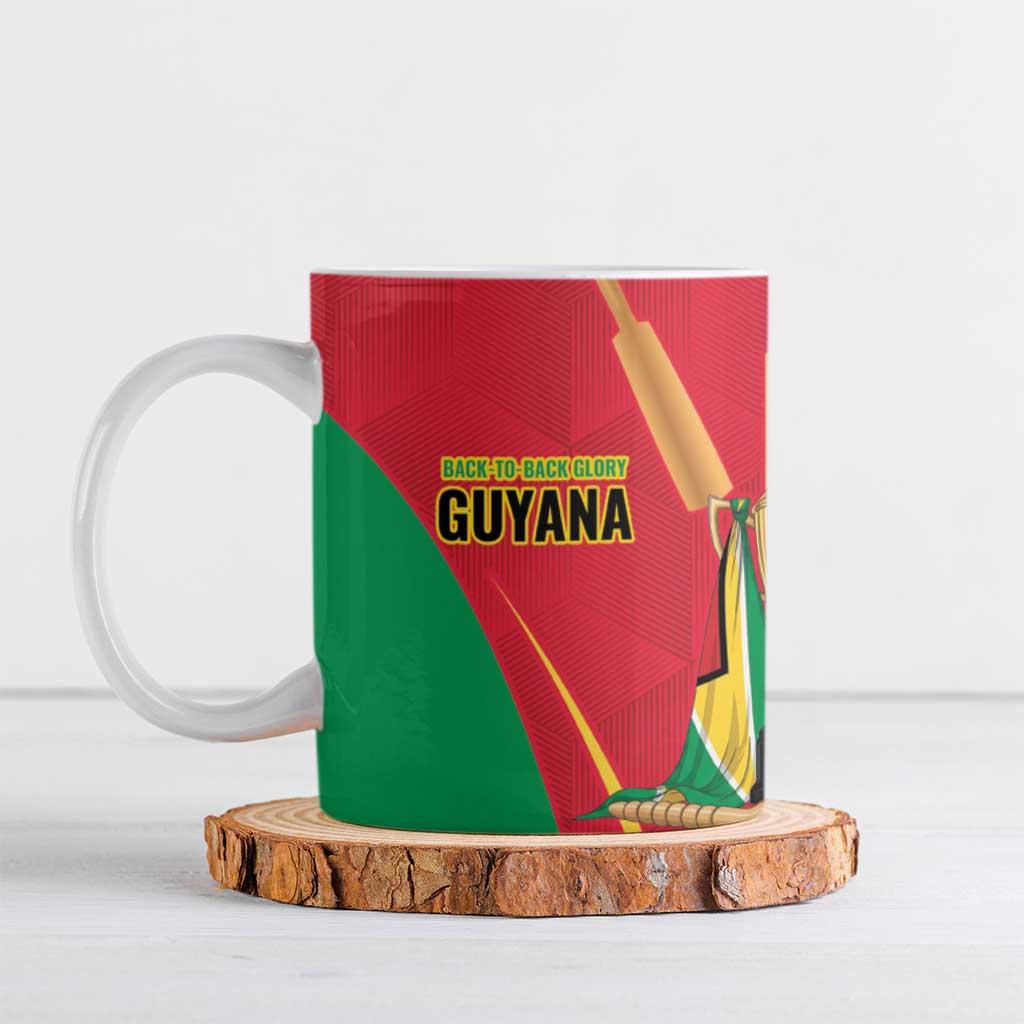 Custom Guyana Victory Run 2025 Ceramic Mug Caribbean Cricket Supporter Amazon Warriors - Wonder Print Shop