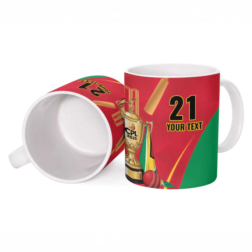 Custom Guyana Victory Run 2025 Ceramic Mug Caribbean Cricket Supporter Amazon Warriors - Wonder Print Shop