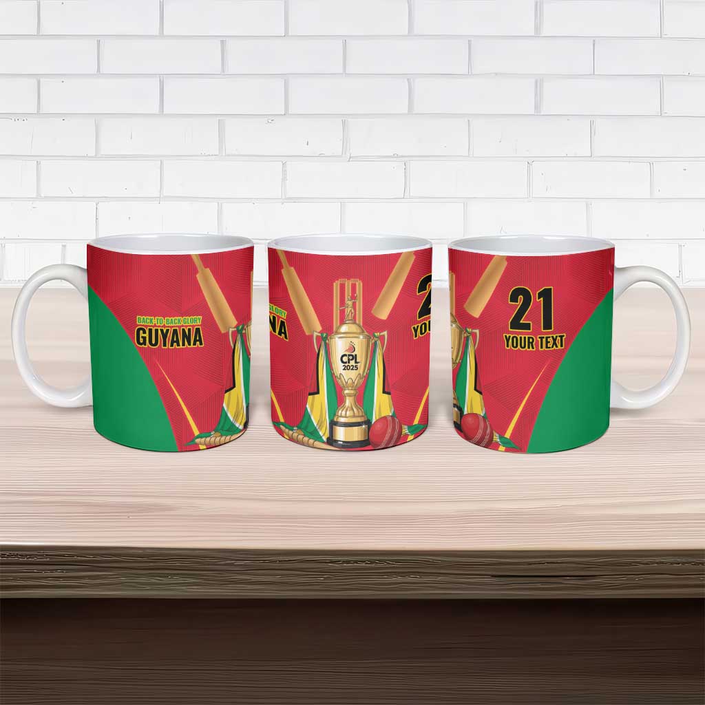 Custom Guyana Victory Run 2025 Ceramic Mug Caribbean Cricket Supporter Amazon Warriors - Wonder Print Shop