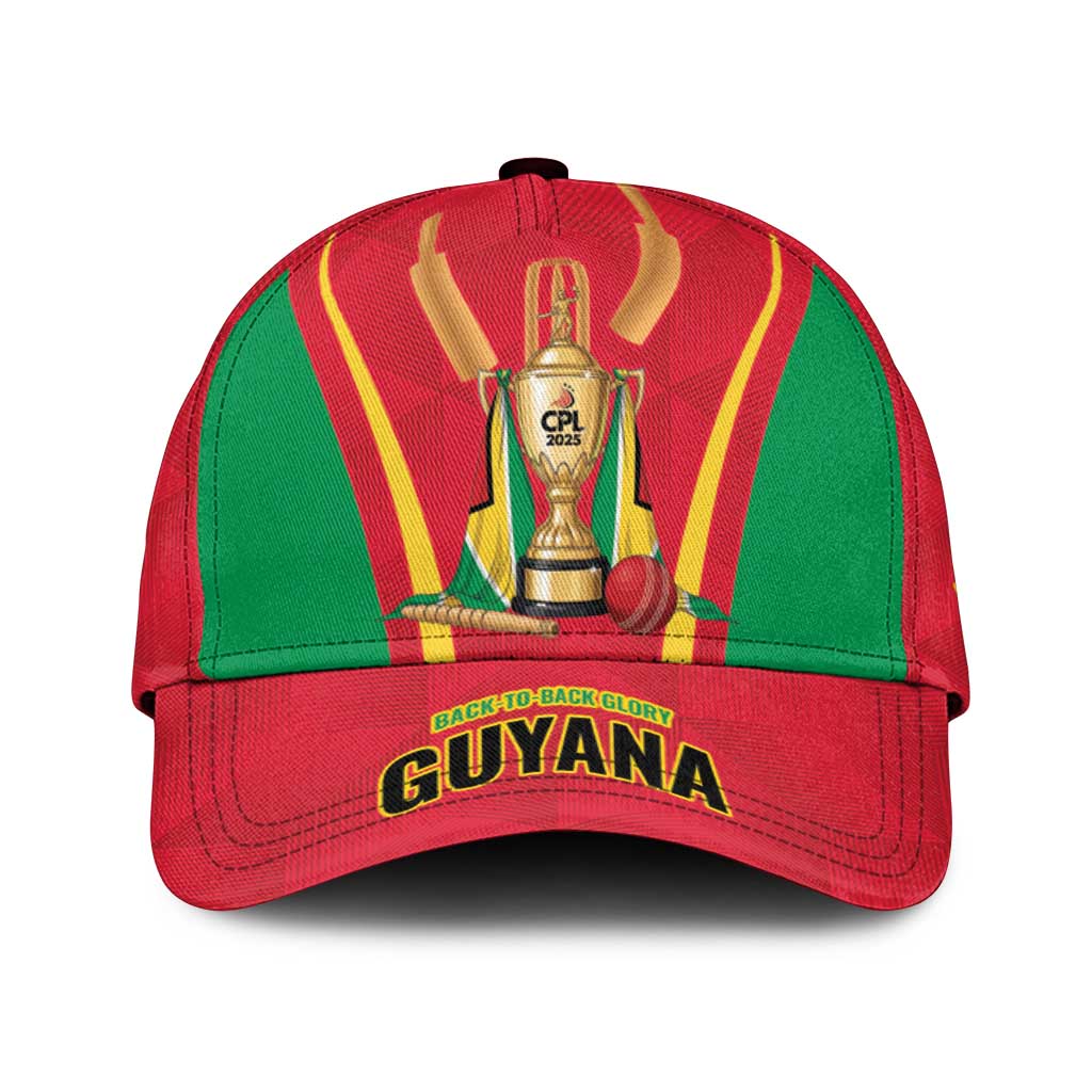 Custom Guyana Victory Run 2025 Classic Cap Caribbean Cricket Supporter Amazon Warriors - Wonder Print Shop