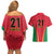 Custom Guyana Victory Run 2025 Couples Matching Off Shoulder Short Dress and Hawaiian Shirt Caribbean Cricket Supporter Amazon Warriors - Wonder Print Shop