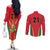 Custom Guyana Victory Run 2025 Couples Matching Off The Shoulder Long Sleeve Dress and Long Sleeve Button Shirt Caribbean Cricket Supporter Amazon Warriors - Wonder Print Shop