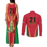Custom Guyana Victory Run 2025 Couples Matching Tank Maxi Dress and Long Sleeve Button Shirt Caribbean Cricket Supporter Amazon Warriors - Wonder Print Shop