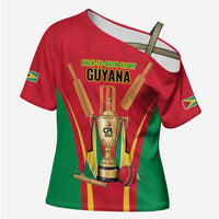 Custom Guyana Victory Run 2025 Cross Shoulder Shirt Caribbean Cricket Supporter Amazon Warriors - Wonder Print Shop