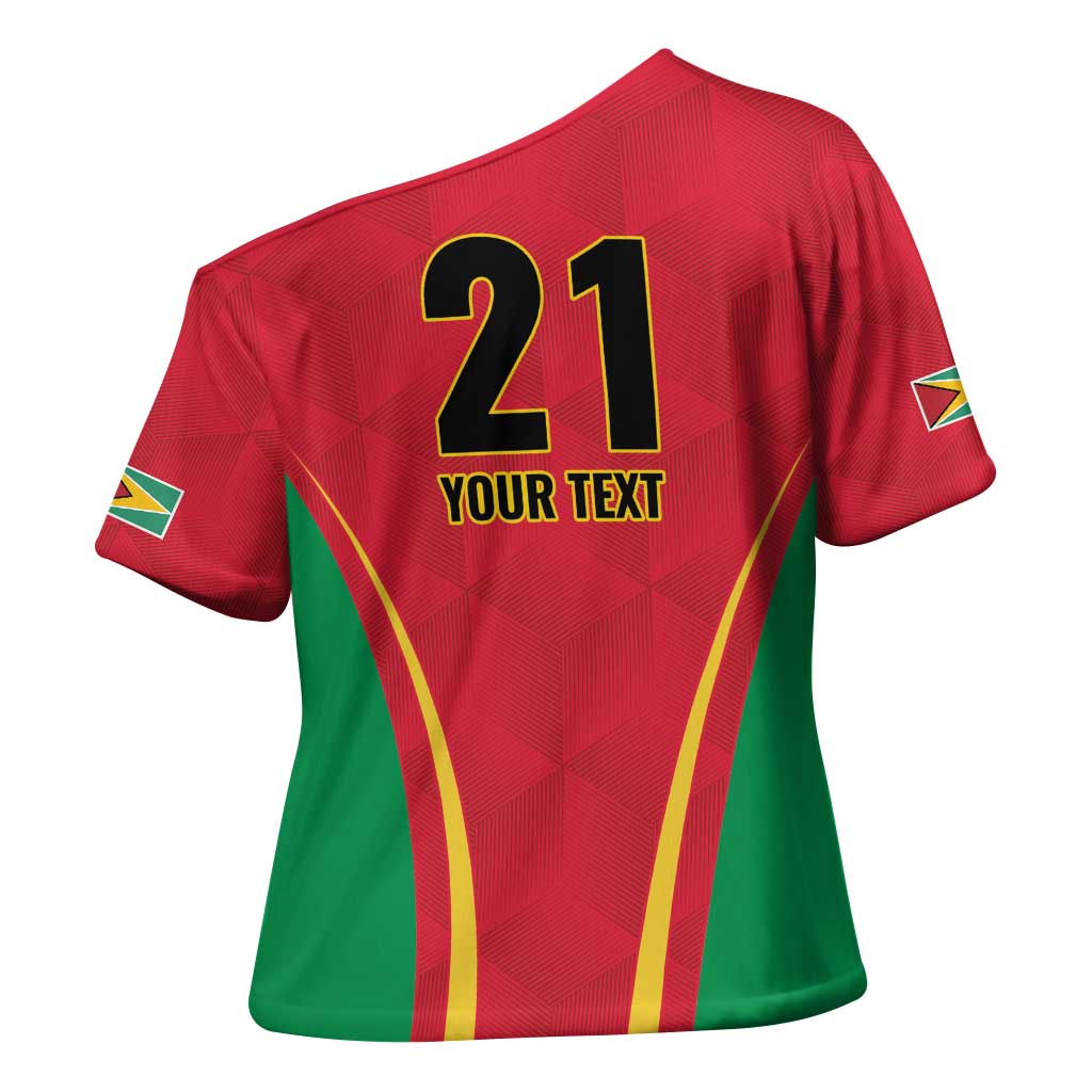 Custom Guyana Victory Run 2025 Cross Shoulder Shirt Caribbean Cricket Supporter Amazon Warriors - Wonder Print Shop