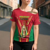 Custom Guyana Victory Run 2025 Cross Shoulder Shirt Caribbean Cricket Supporter Amazon Warriors - Wonder Print Shop