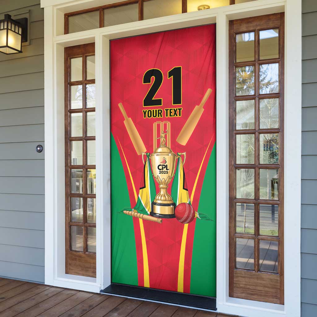 Custom Guyana Victory Run 2025 Door Cover Caribbean Cricket Supporter Amazon Warriors - Wonder Print Shop
