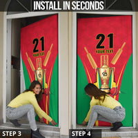 Custom Guyana Victory Run 2025 Door Cover Caribbean Cricket Supporter Amazon Warriors - Wonder Print Shop