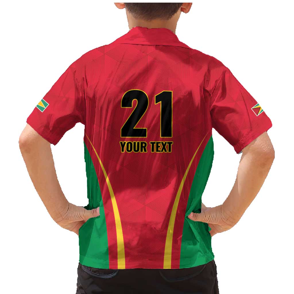 Custom Guyana Victory Run 2025 Family Matching Mermaid Dress and Hawaiian Shirt Caribbean Cricket Supporter Amazon Warriors - Wonder Print Shop
