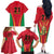 Custom Guyana Victory Run 2025 Family Matching Off The Shoulder Long Sleeve Dress and Hawaiian Shirt Caribbean Cricket Supporter Amazon Warriors - Wonder Print Shop