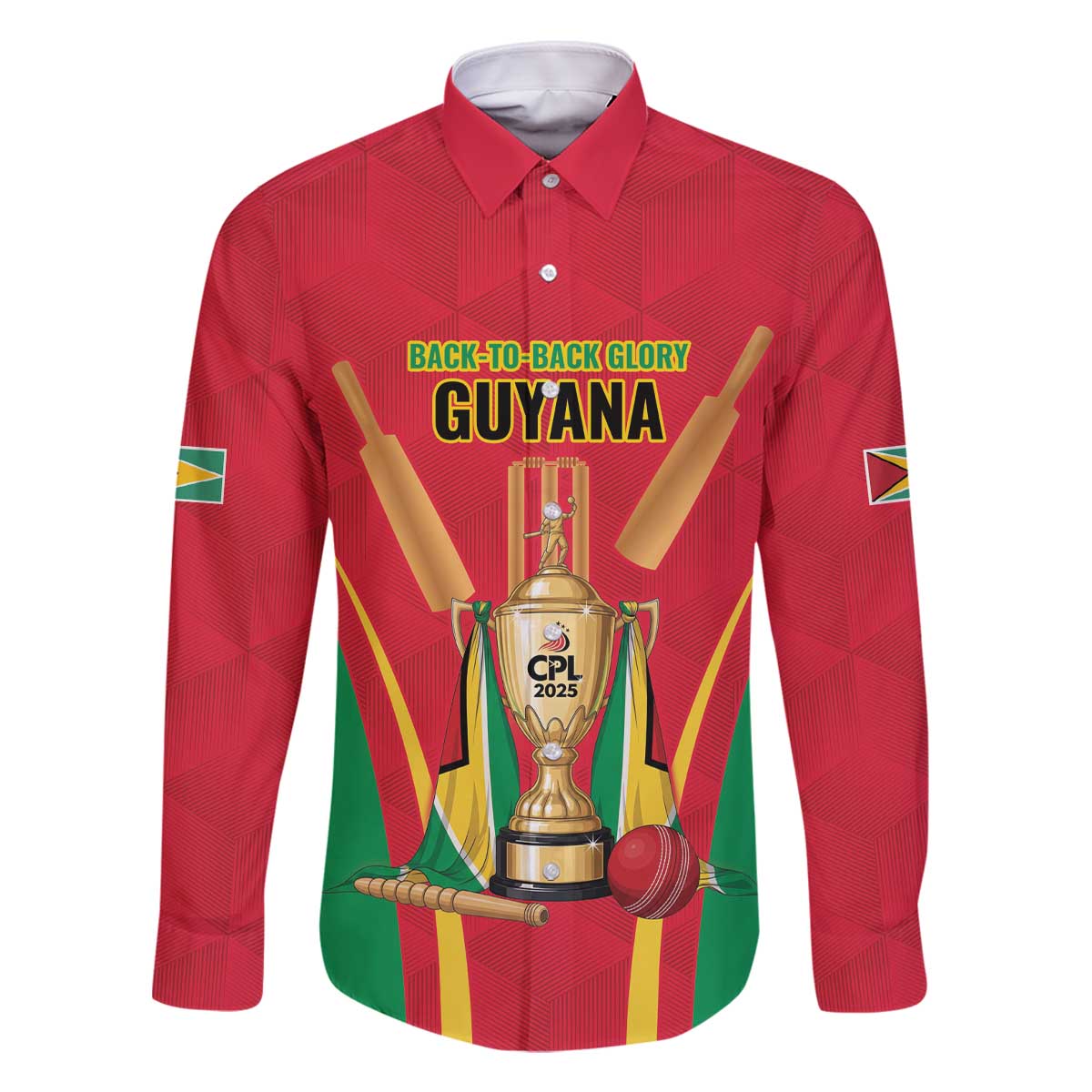 Custom Guyana Victory Run 2025 Family Matching Off The Shoulder Long Sleeve Dress and Hawaiian Shirt Caribbean Cricket Supporter Amazon Warriors - Wonder Print Shop