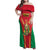 Custom Guyana Victory Run 2025 Family Matching Off Shoulder Maxi Dress and Hawaiian Shirt Caribbean Cricket Supporter Amazon Warriors - Wonder Print Shop