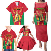 Custom Guyana Victory Run 2025 Family Matching Puletasi and Hawaiian Shirt Caribbean Cricket Supporter Amazon Warriors - Wonder Print Shop