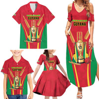 Custom Guyana Victory Run 2025 Family Matching Summer Maxi Dress and Hawaiian Shirt Caribbean Cricket Supporter Amazon Warriors - Wonder Print Shop