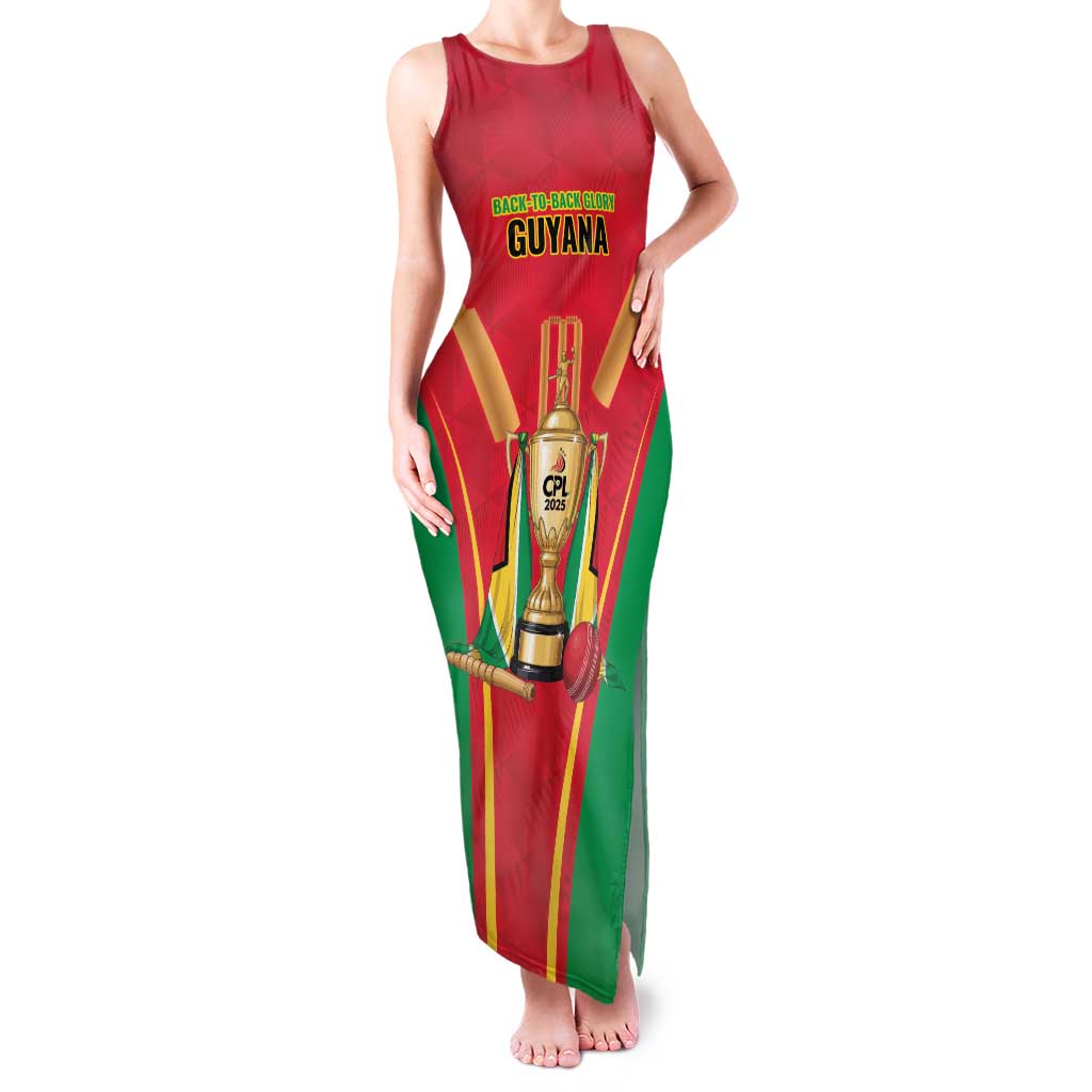 Custom Guyana Victory Run 2025 Family Matching Tank Maxi Dress and Hawaiian Shirt Caribbean Cricket Supporter Amazon Warriors - Wonder Print Shop