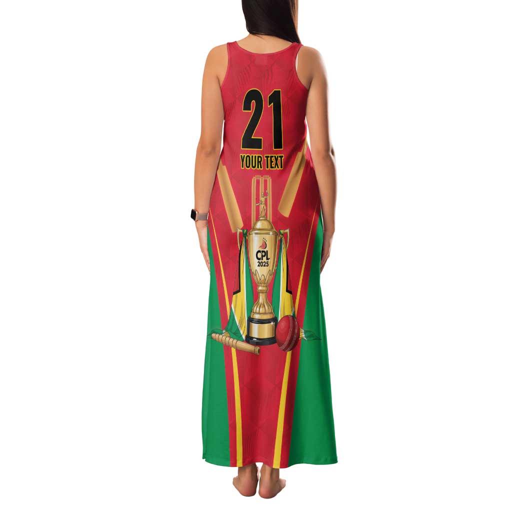 Custom Guyana Victory Run 2025 Family Matching Tank Maxi Dress and Hawaiian Shirt Caribbean Cricket Supporter Amazon Warriors - Wonder Print Shop