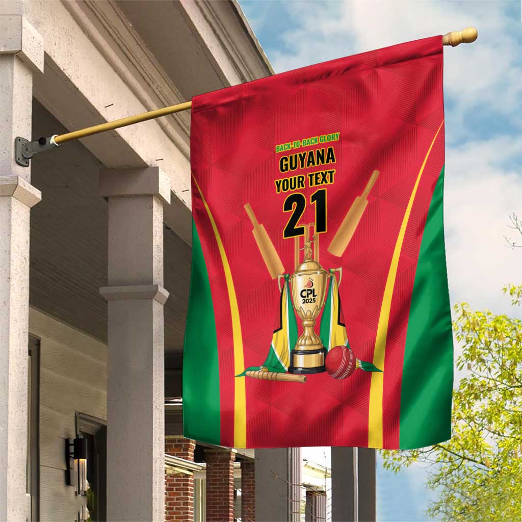Custom Guyana Victory Run 2025 Garden Flag Caribbean Cricket Supporter Amazon Warriors - Wonder Print Shop