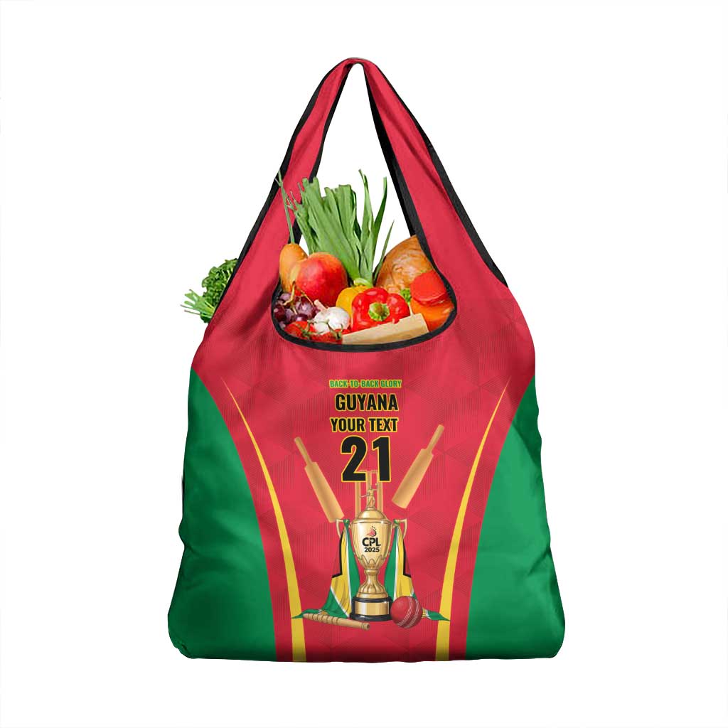 Custom Guyana Victory Run 2025 Grocery Bag Caribbean Cricket Supporter Amazon Warriors - Wonder Print Shop