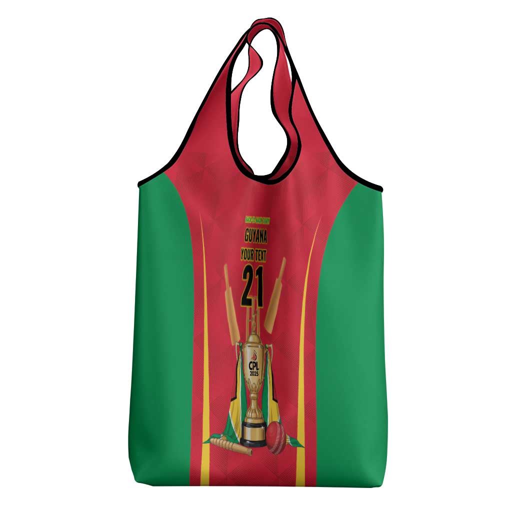 Custom Guyana Victory Run 2025 Grocery Bag Caribbean Cricket Supporter Amazon Warriors - Wonder Print Shop