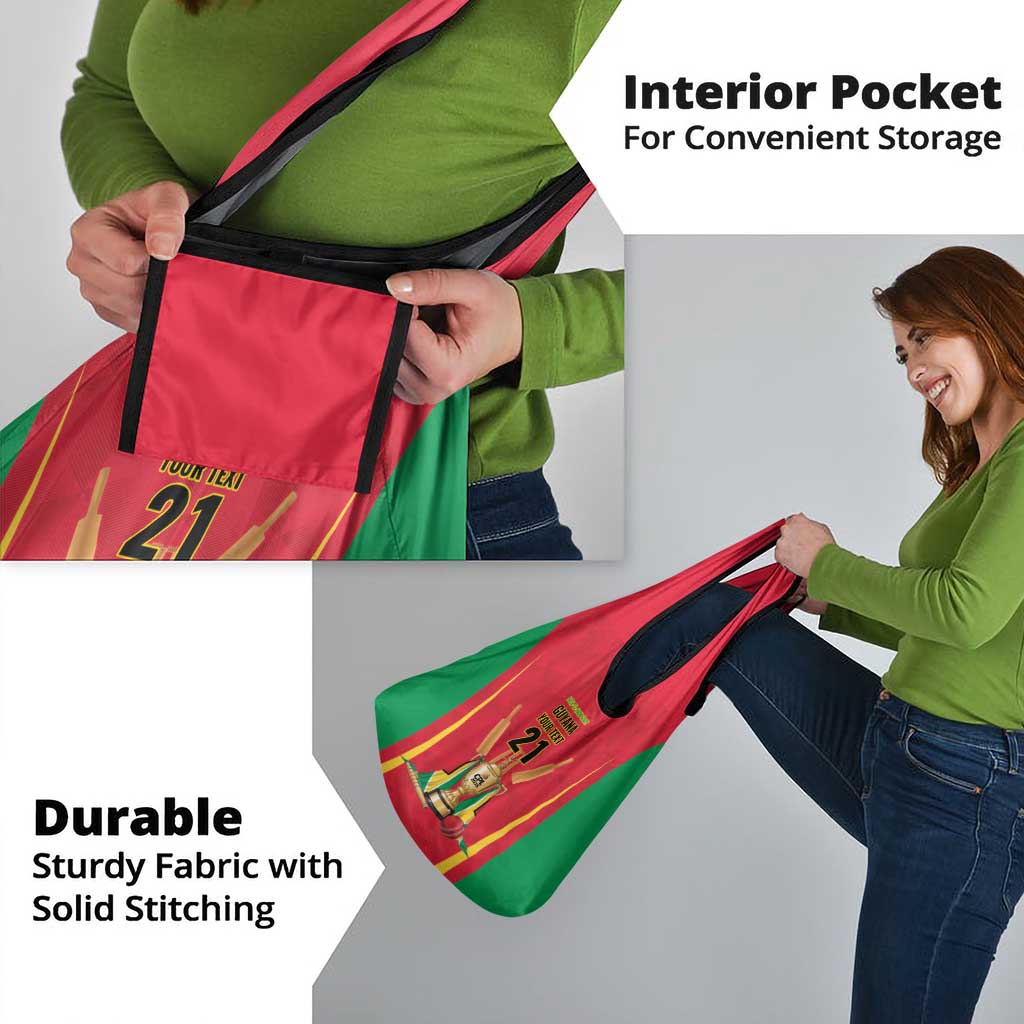 Custom Guyana Victory Run 2025 Grocery Bag Caribbean Cricket Supporter Amazon Warriors - Wonder Print Shop