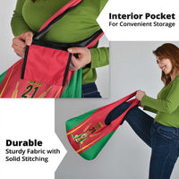 Custom Guyana Victory Run 2025 Grocery Bag Caribbean Cricket Supporter Amazon Warriors - Wonder Print Shop