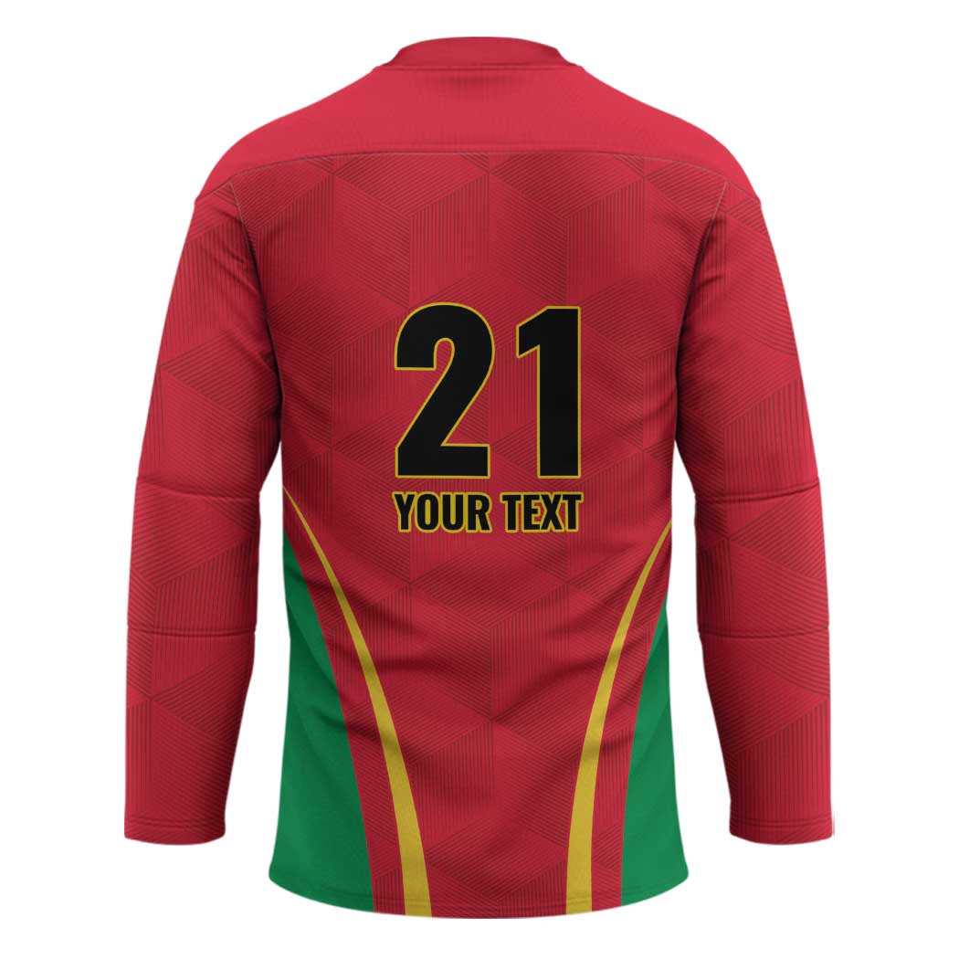 Custom Guyana Victory Run 2025 Hockey Jersey Caribbean Cricket Supporter Amazon Warriors - Wonder Print Shop