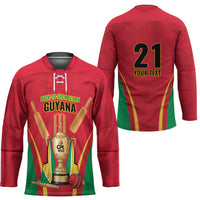 Custom Guyana Victory Run 2025 Hockey Jersey Caribbean Cricket Supporter Amazon Warriors - Wonder Print Shop