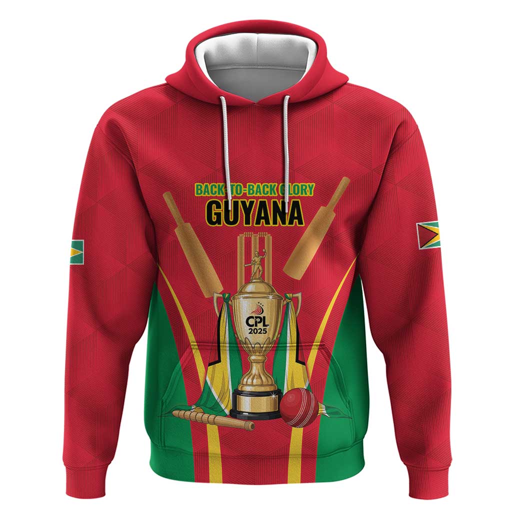 Custom Guyana Victory Run 2025 Hoodie Caribbean Cricket Supporter Amazon Warriors - Wonder Print Shop