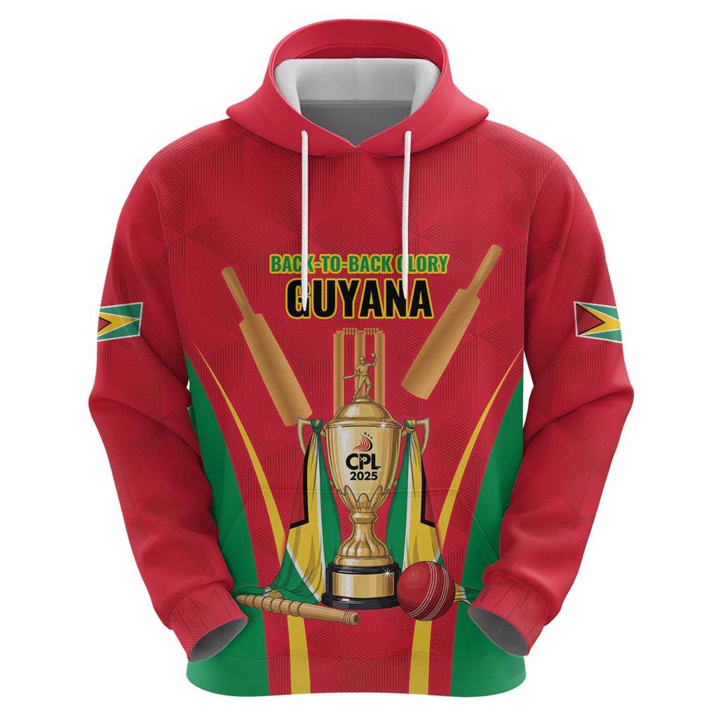 Custom Guyana Victory Run 2025 Hoodie Caribbean Cricket Supporter Amazon Warriors - Wonder Print Shop